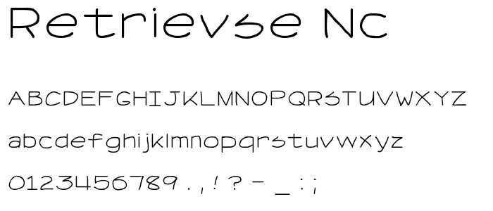Retrievse NC font